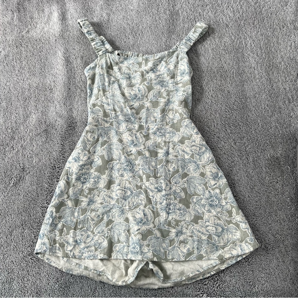 Abercrombie & Fitch Floral Dress in Blue and Gray
